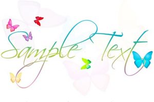 Sample text with butterfly